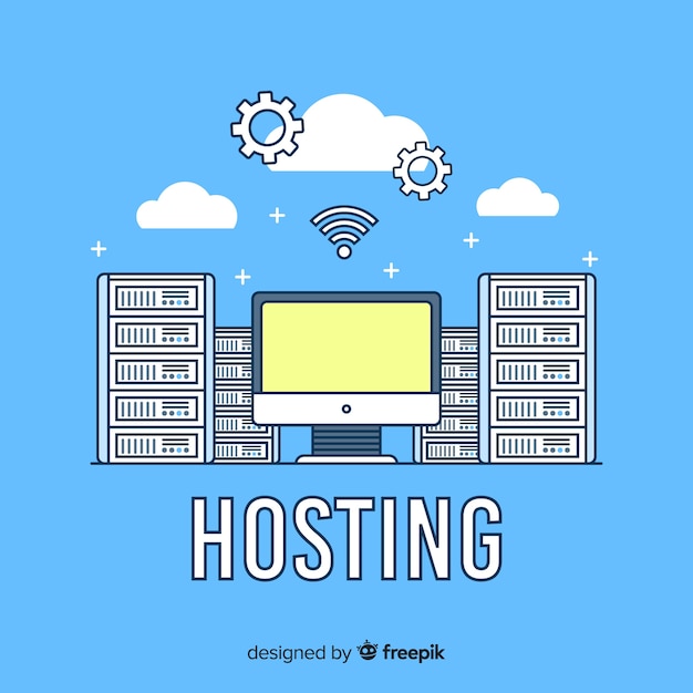 Concepto moderno de hosting