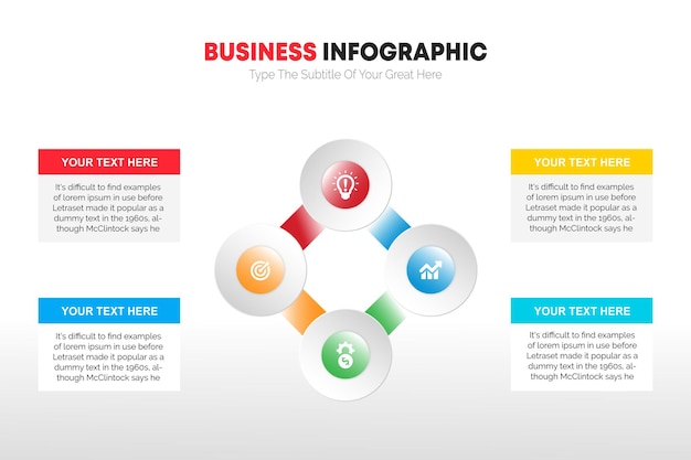 Concepto moderno de infografías empresariales