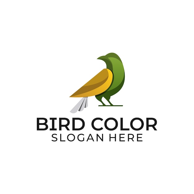 Concepto moderno logotipo de color de aves