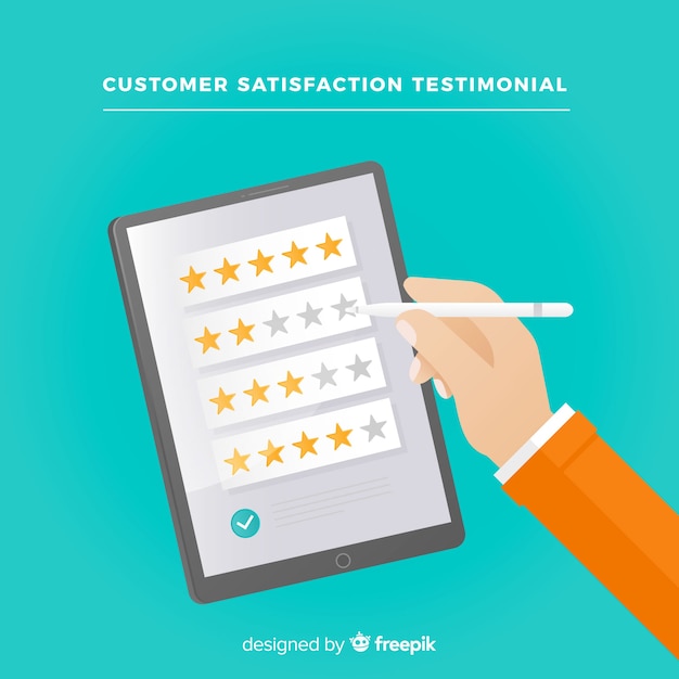 Concepto moderno de satisfacción del cliente