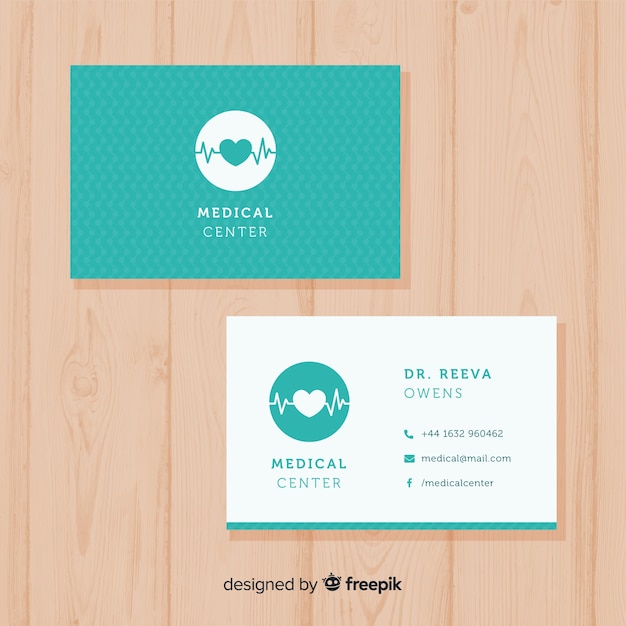 Vector concepto moderno de tarjeta de visita médica