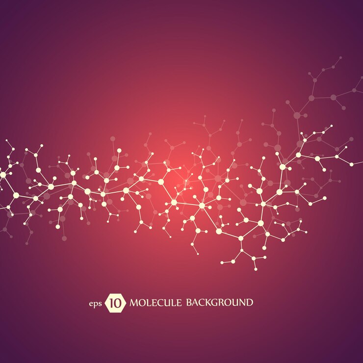 Vector concepto de moléculas de neuronas y sistema nervioso.