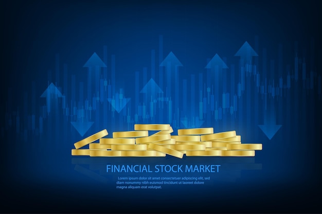 Vector concepto de moneda criptográfica de intercambio de grap de comercio de mercado de valores de vector