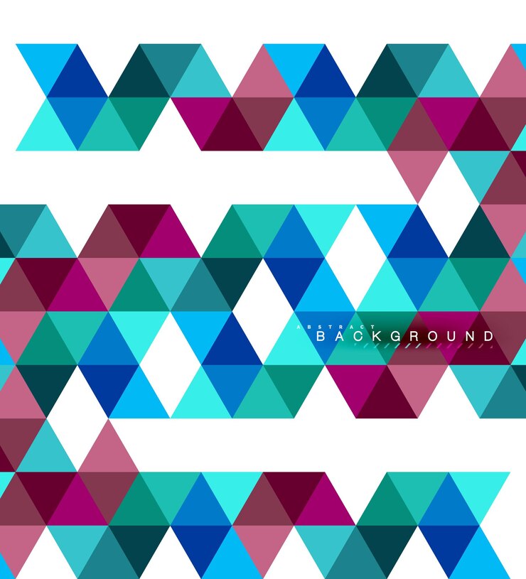 Vector concepto de mosaicos de fondo abstracto triángulos multicolores