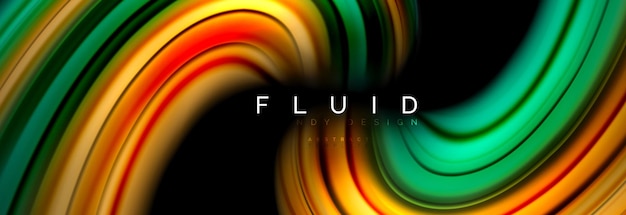 Concepto de movimiento de color fluido