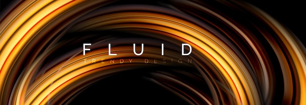 Concepto de movimiento de color fluido
