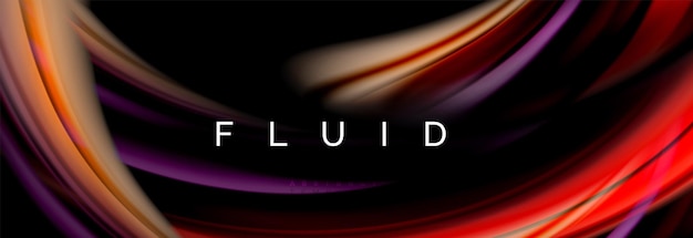 Concepto de movimiento de color fluido