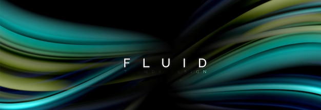 Concepto de movimiento de color fluido