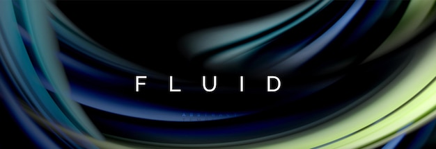 Concepto de movimiento de color fluido