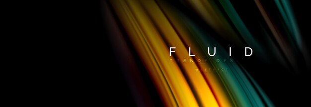 Concepto de movimiento de color fluido