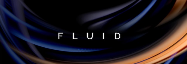 Concepto de movimiento de color fluido