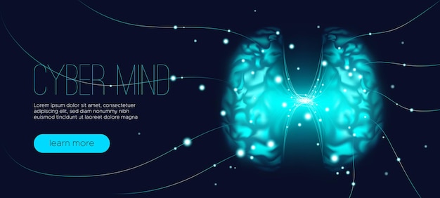 Concepto de movimiento de redes neuronales en la mente cibernética