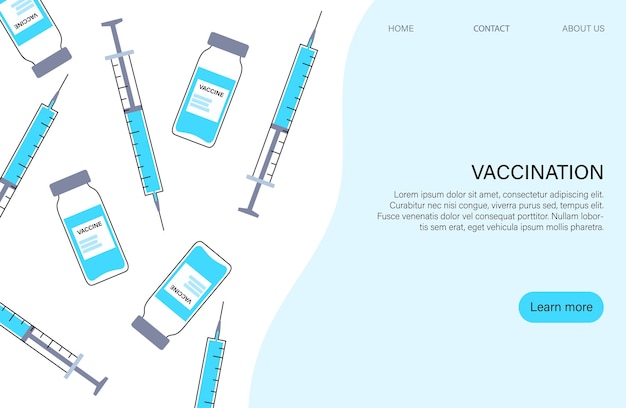 Vector concepto mundial de vacunación