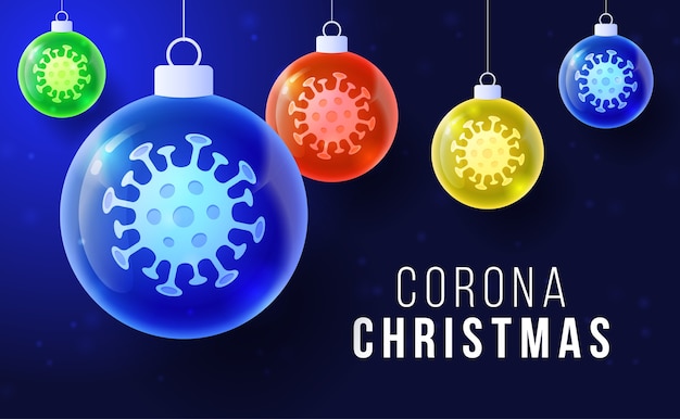 Concepto de navidad corona.