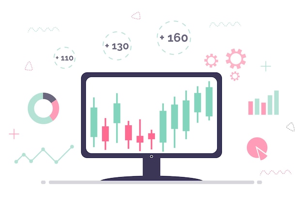 concepto de negociación del mercado de valores