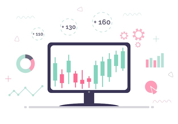 Concepto de negociación del mercado de valores