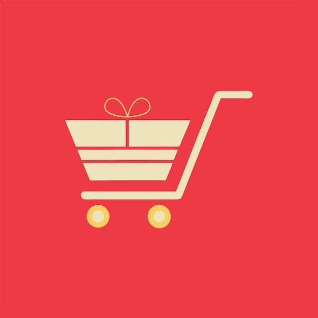 Concepto de negocio con diseño de ilustración de estilo vectorial de carrito de comercio electrónico digital