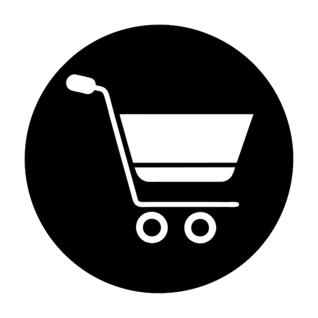 Concepto de negocio con diseño de ilustración de estilo vectorial de carrito de comercio electrónico digital