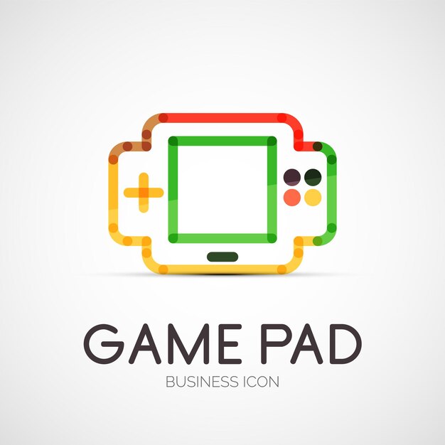 Concepto de negocio de logotipo de empresa de gamepad