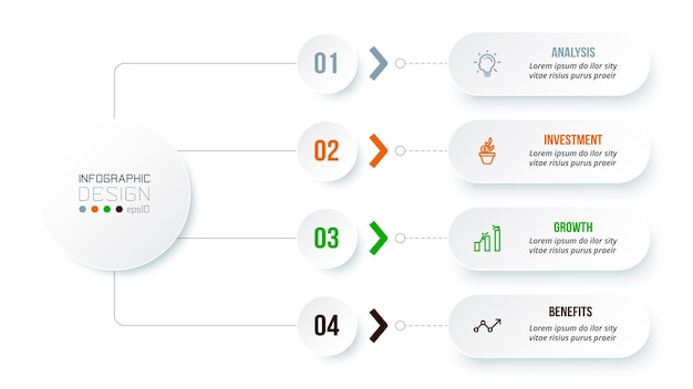 Concepto de negocio de plantilla de infografía con diagrama