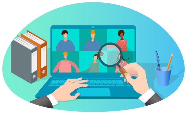 El concepto de negocio de reclutamiento Selección de empleados con diferentes habilidades.