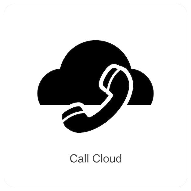 Concepto de nube de llamadas e icono de llamadas