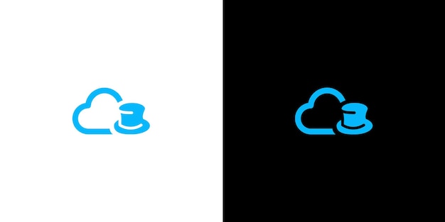 Concepto de nube logotipo gráfico vectorial plantilla abstracta