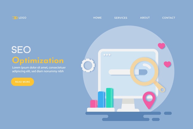 Concepto de optimización SEO