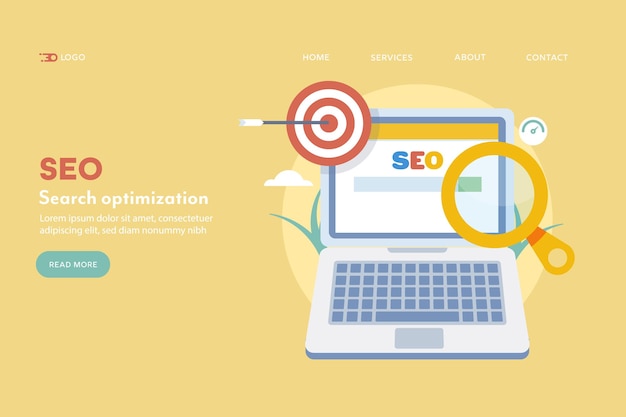 Vector concepto de optimización seo