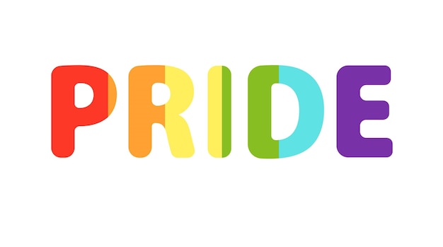 Concepto Orgullo Título de orgullo LGBT Esta ilustración conceptual presenta un vector de un título colorido Orgullo