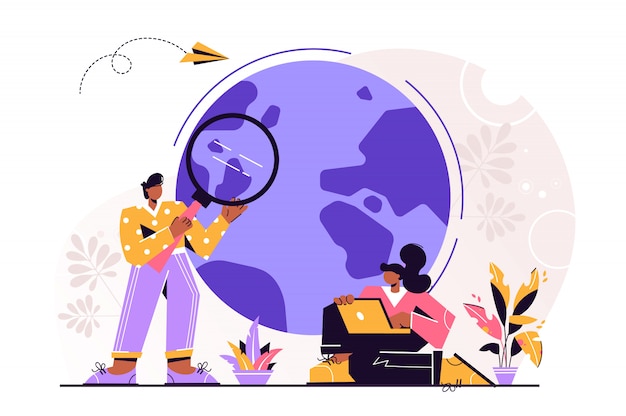 Concepto de outsourcing Idea de trabajo en equipo