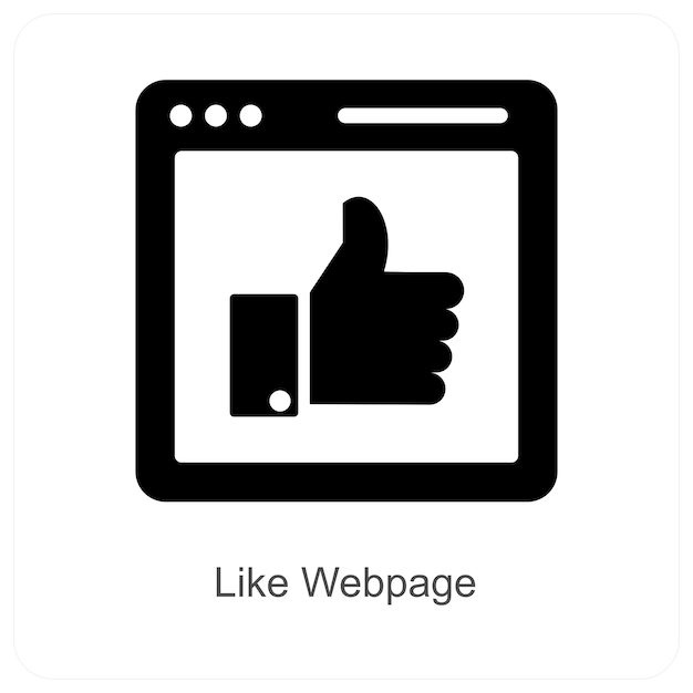 Concepto de página web y icono de página web