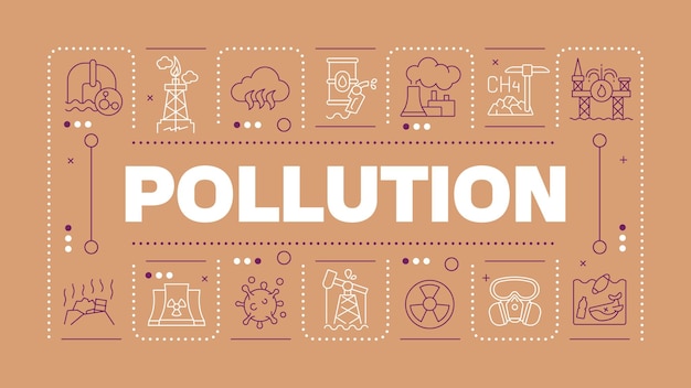 Concepto de la palabra contaminación bronceada