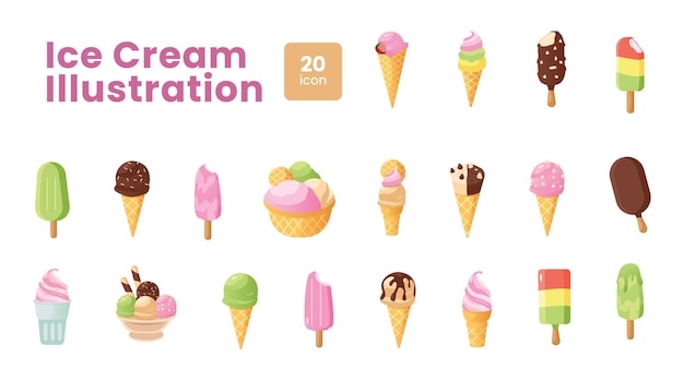 Vector concepto de paquete de helado 2d diseño de ilustraciones de iconos modernos