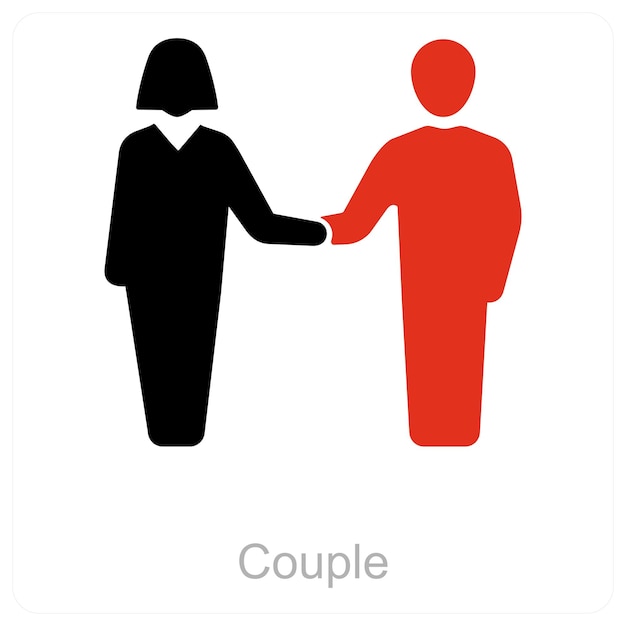 concepto de pareja y icono de símbolo