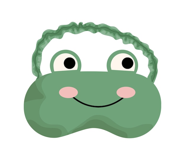 El concepto de la pegatina de la máscara de sueño verde linda