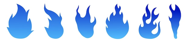 Concepto de peligro de gradiente de fuego frío o diseño de logotipo de fuego