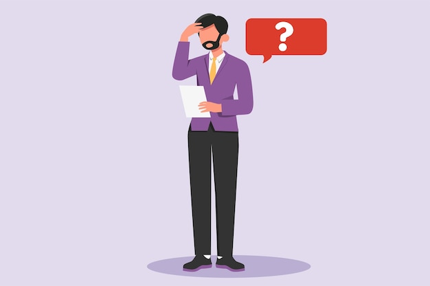 Concepto de pensamiento o resolución de problemas Ilustración vectorial plana de color aislada