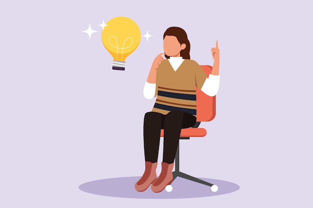 Concepto de pensamiento o resolución de problemas Ilustración vectorial plana de color aislada