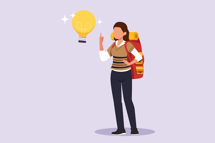 Vector concepto de pensamiento o resolución de problemas ilustración vectorial plana de color aislada