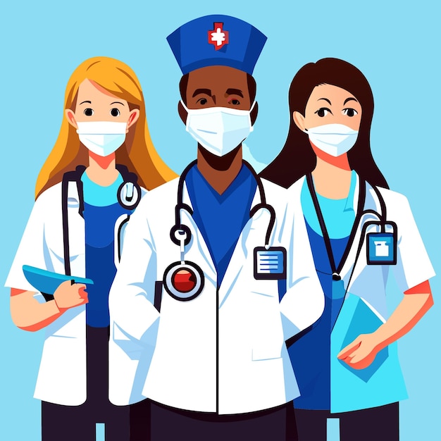 Vector concepto de personajes de enfermera en vector