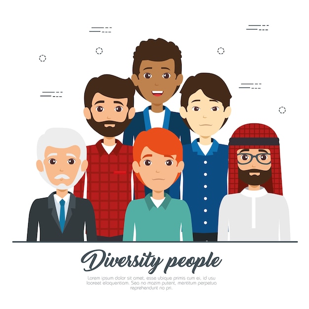 Concepto de personas de diversidad