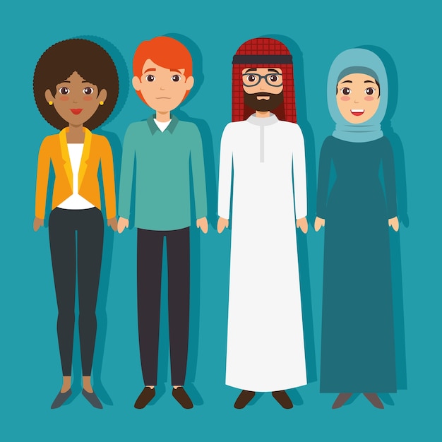 Concepto de personas de diversidad