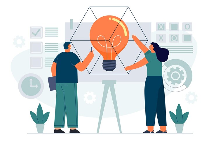 Vector concepto de planificación empresarial dibujado a mano