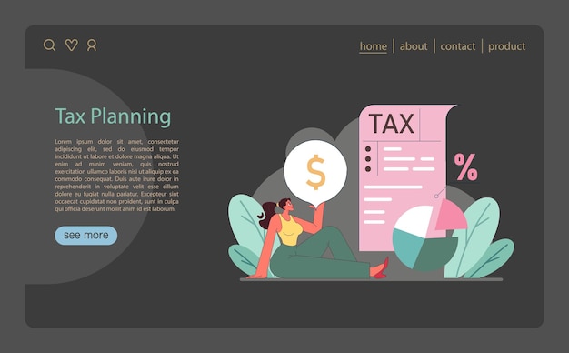 Concepto de planificación fiscal que explora estrategias para una gestión fiscal eficiente y ahorros un enfoque visual