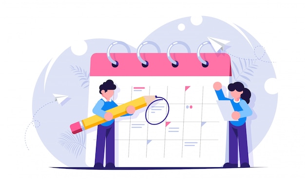 Concepto de planificación de tareas para la semana, mes.