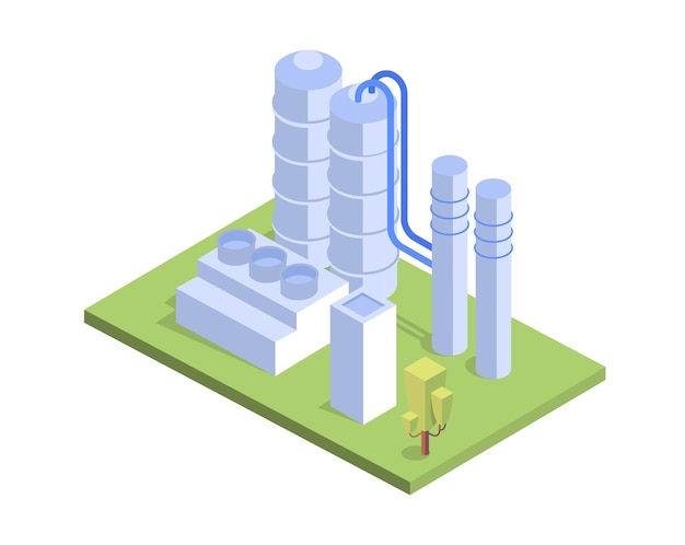 Concepto de planta de energía