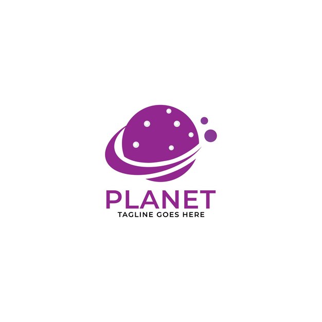 Concepto de plantilla de diseño de logotipo de planeta