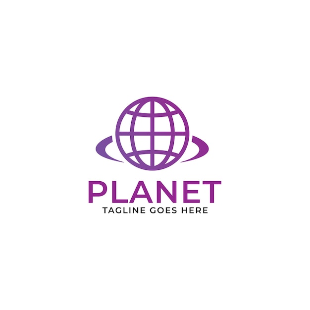 Concepto de plantilla de diseño de logotipo de planeta