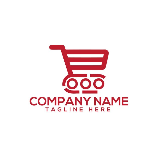 Concepto de plantilla de logotipo de vector de compras web